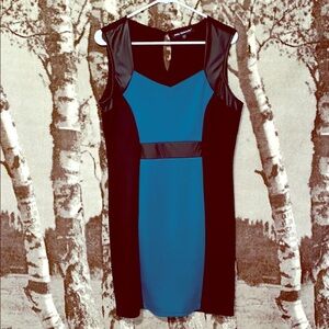 Mlle Gabrielle black and teal dress